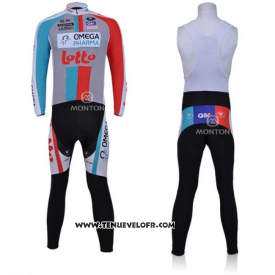 2011 Maillot Ciclismo Omega Pharma Lotto Beige Manches Longues et Cuissard